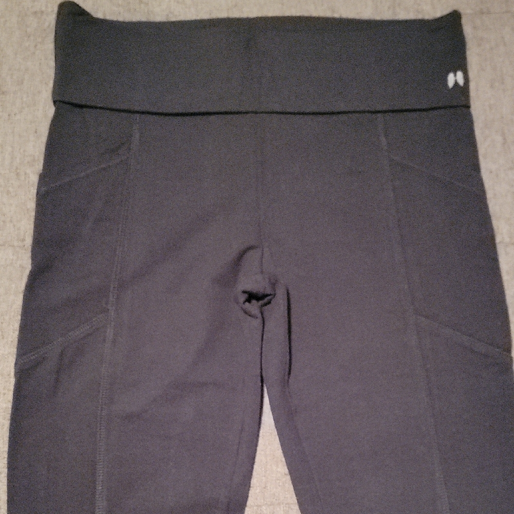 Victoria Secret Black Foldover Waist Side Pockets Leggings Sz S